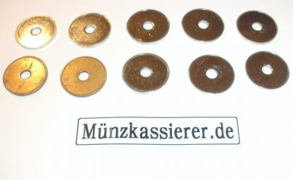 Münzkassierer.de Münzen Wertmarken Ø 26 x 2,3 Loch Ø 6mm. Münzkassierer