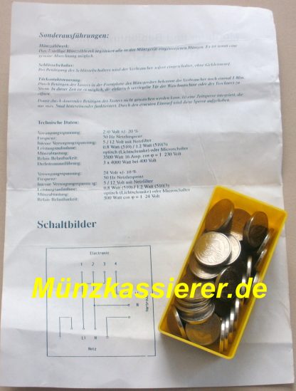 Münzkassierer.de Münzautomat incl. 50 Wertmarken Wäschetrockner Waschmaschine