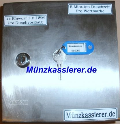Münzautomaten.com Münzkassierer.de Metsch Münzautomat 24 Volt Kleinspannung DUSCHE