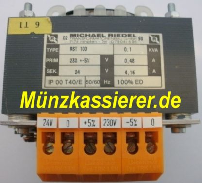Riedel RST 100 TRAFO Transformator Netzteil 230VAC 24VAC 100VA Kleinspannung 5