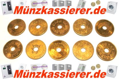 10 x Münzen Wertmarken Ø 26,8 x 1,8 Loch Ø 6mm.-Münzkassierer.de-2