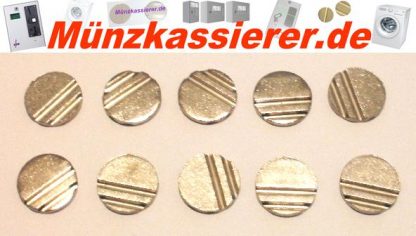 10 x Wertmarken Ø 24 x 3,2 mm. Rillen Profiliert Münzkassierer-Münzkassierer.de-4