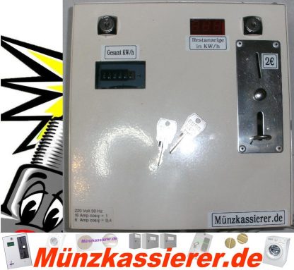 Münzkassierer Kassierautomat mit Stromzähler 230Volt-Münzkassierer.de-1