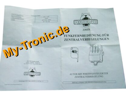 ARIANE Modul 3303X Fernbedienung ZV VW Golf NEU My-Tronic.de NT337 NT 337 (2)