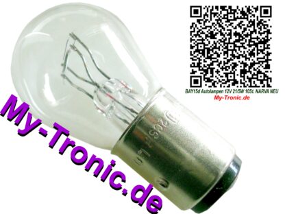 BAY15d Autolampen 12V 21-5W 10St. NARVA NEU My-Tronic.de NT3389 NT 3389 (7)
